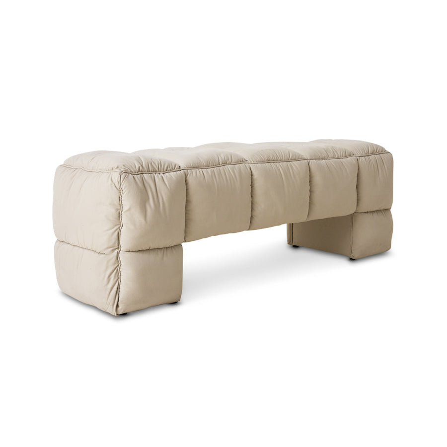 HKLIVING Puffy Lobby Bench Pebble
