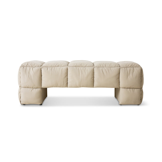 HKLIVING Puffy Lobby Bench Pebble