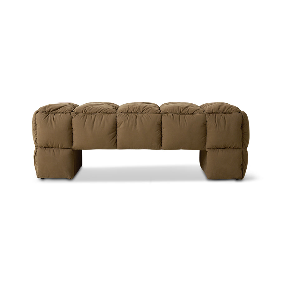 HKLIVING Puffy Lobby Bench Olive