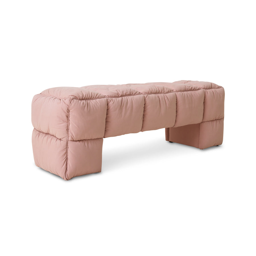 HKLIVING Puffy Lobby Bench Blush