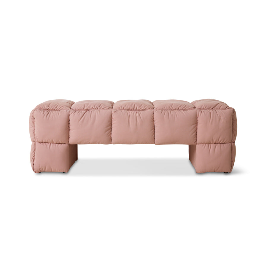 HKLIVING Puffy Lobby Bench Blush