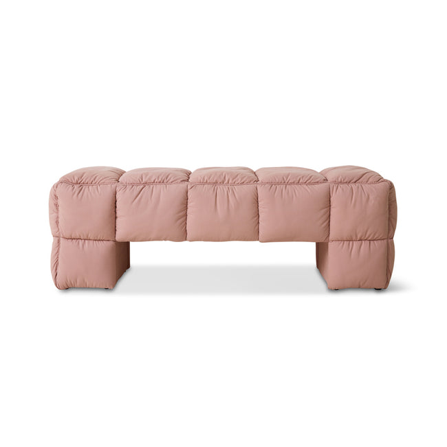 HKLIVING Puffy Lobby Bench Blush