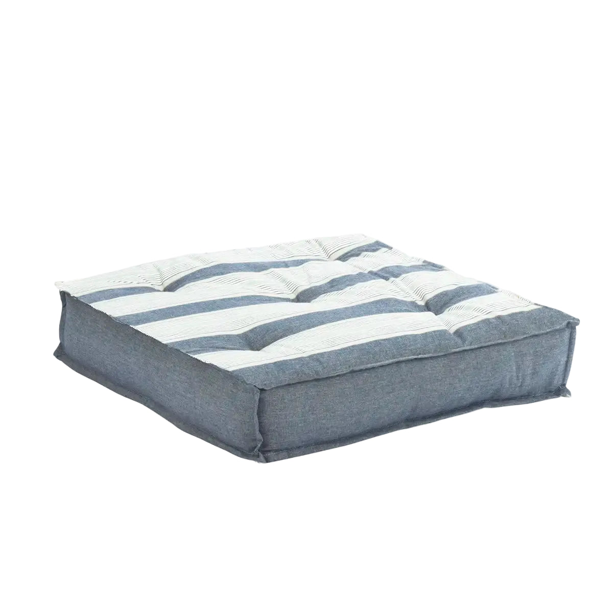 Striped Cotton Sitting Pad Blue, white, grey