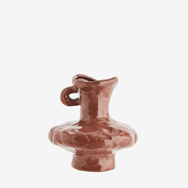 Stoneware Vase Brown Madam Stoltz