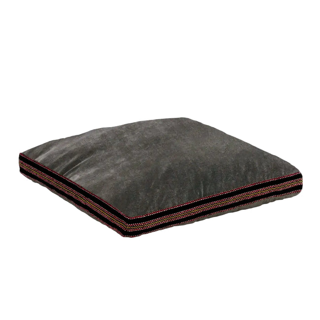 Cotton Velvet Seating Mat Grey, black