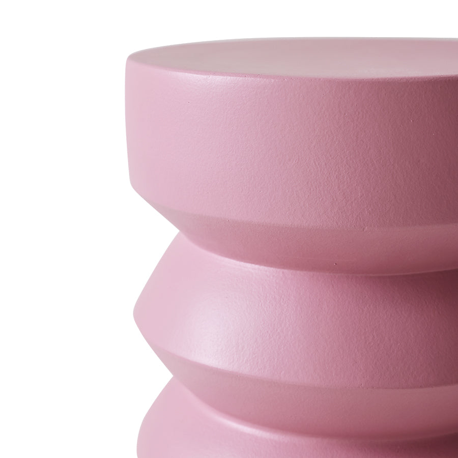 HKLIVING Stoneware Side Table Rouge