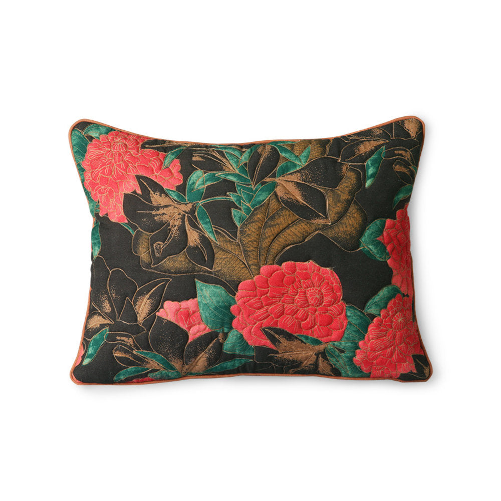 HKliving Stitched Cushion Floral (30X40)