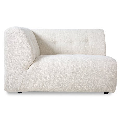 HKliving Vint Couch: Element Left 1.5 Seat Boucle Cream