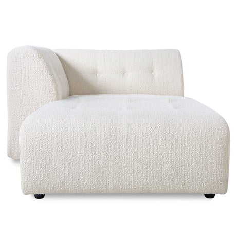 HKliving Vint Couch: Element Left Divan Boucle Cream