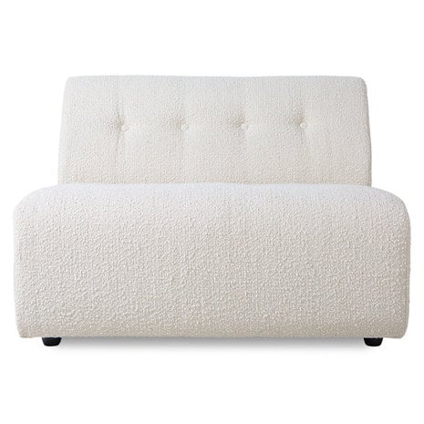 HKliving Vint Couch: Element Middle 1.5 Seat Boucle Cream