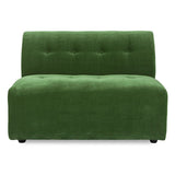 HKliving Vint Couch Element Middle 1.5 Seat Royal Velvet Green