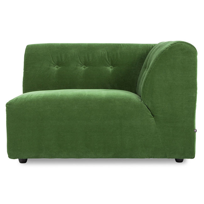 HKliving Vint Couch Element Right 1.5 Seat Royal Velvet Green