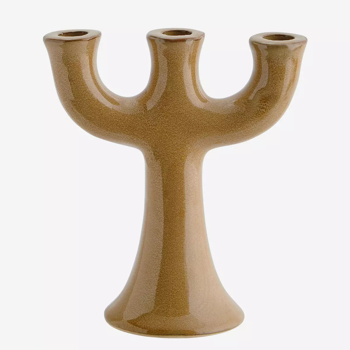 Stoneware Candle Holder Mustard