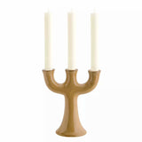 Stoneware Candle Holder Mustard