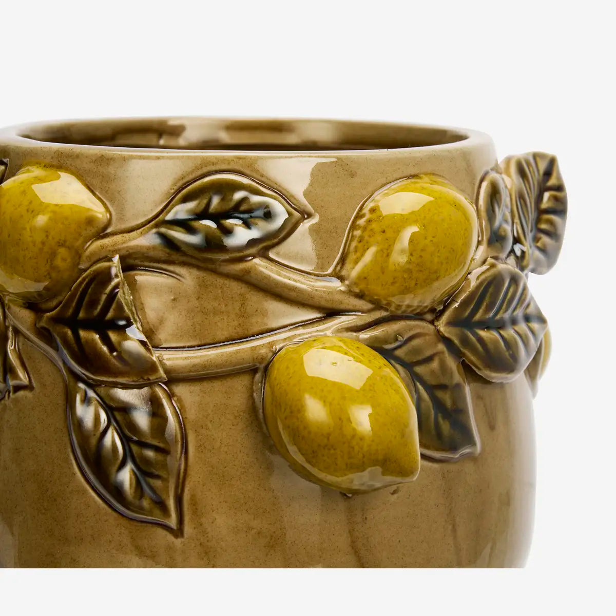 Stoneware Flower Pot Beige
