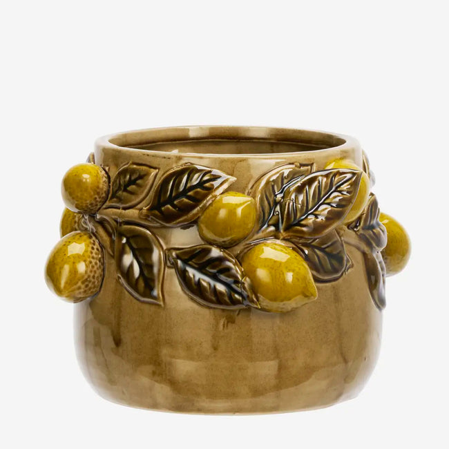 Stoneware Flower Pot Beige