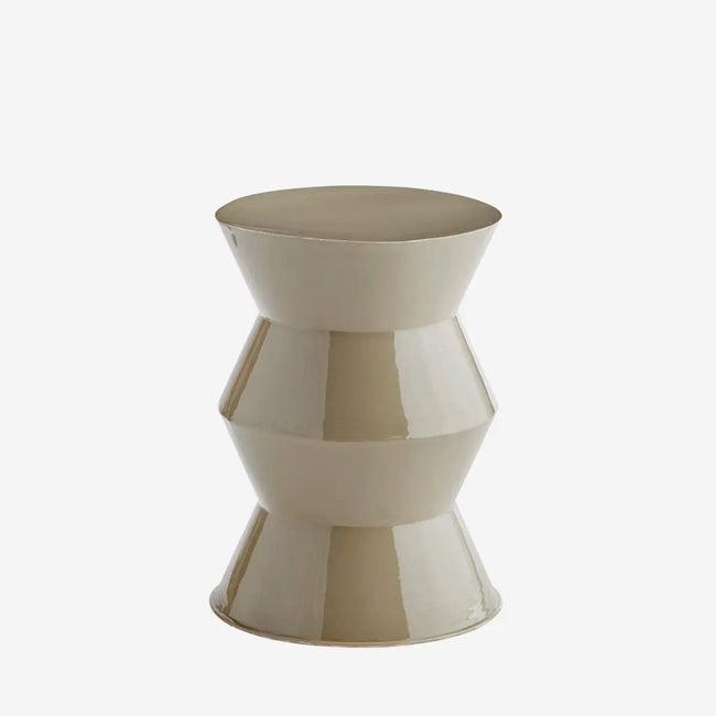 Enamel Stool Taupe Madam Stoltz
