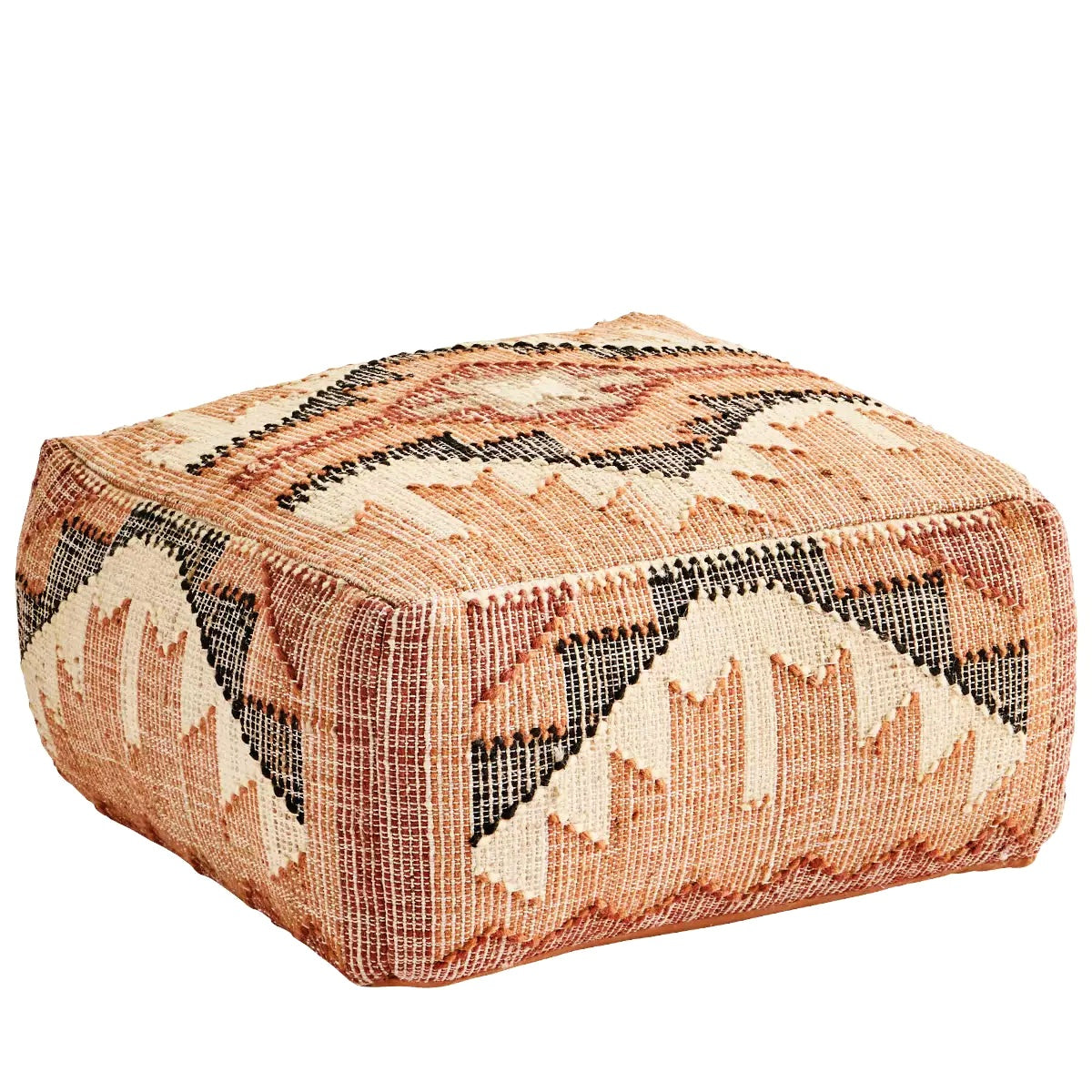 Handwoven Wool Pouf Madam Stoltz