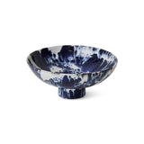 HKLIVING Ceramic Bowl On Base Indigo