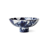 HKLIVING Ceramic Bowl On Base Indigo