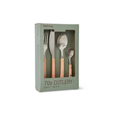 HKliving 70s cutlery: peach set of 16