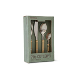 HKliving 70s cutlery: olive set of 16