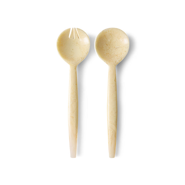 HKLIVING Salad Cutlery Vanilla, set of 2