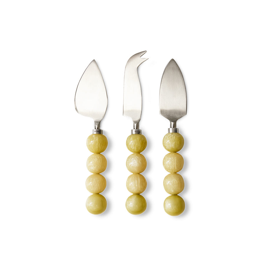 HKLIVING Cheese Knives Lemon, set of 3