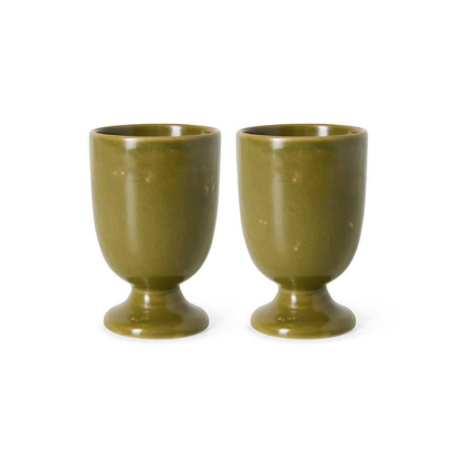 HKLIVING Farmhouse Ceramics: Mugs Moss, set of 2