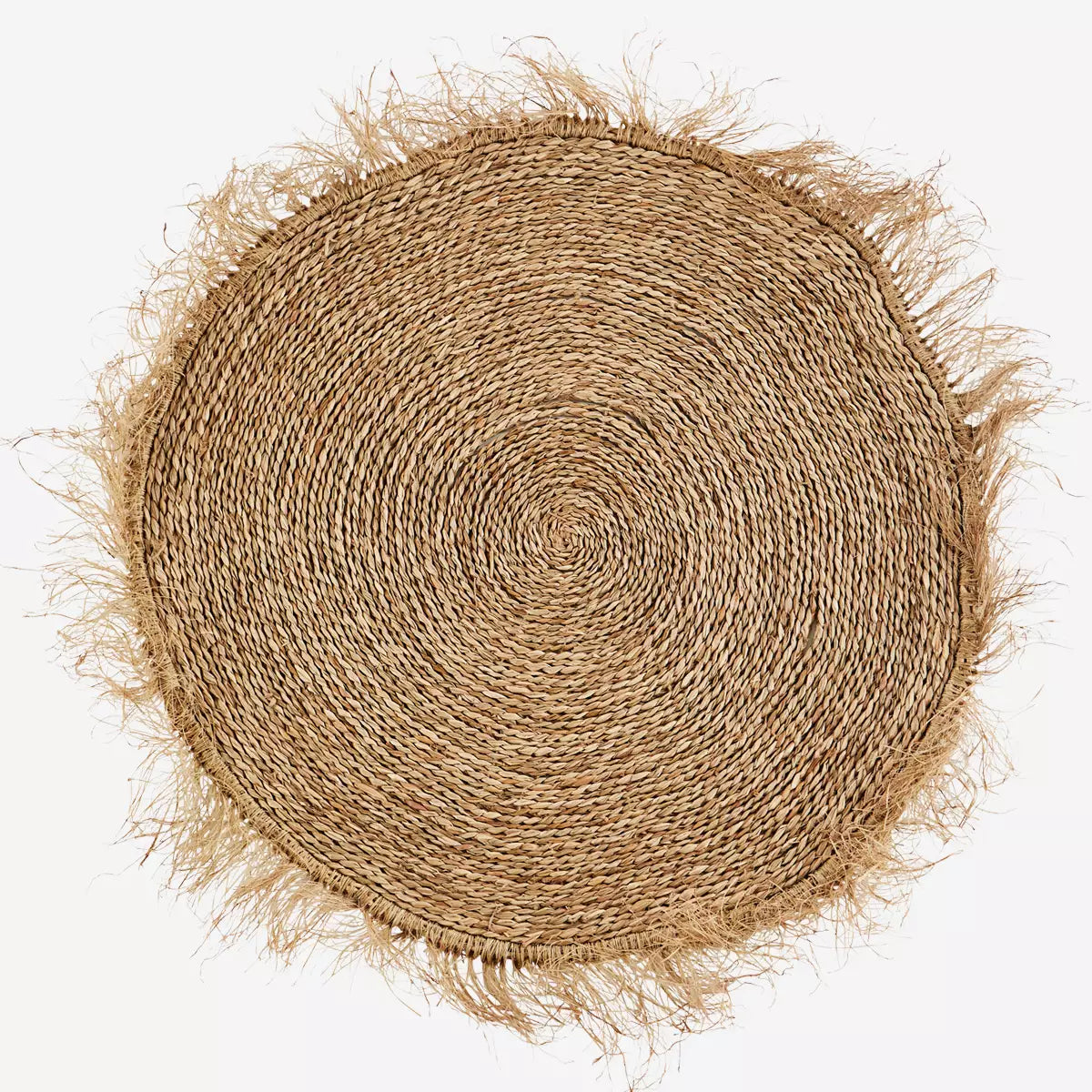 Round Seagrass Rug With Fringless