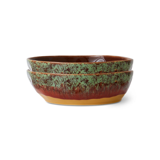 HKliving 70s Ceramics: Pasta Bowls Cove, set of 2