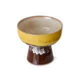 Ceramic bowl with a two-tone design on a white background