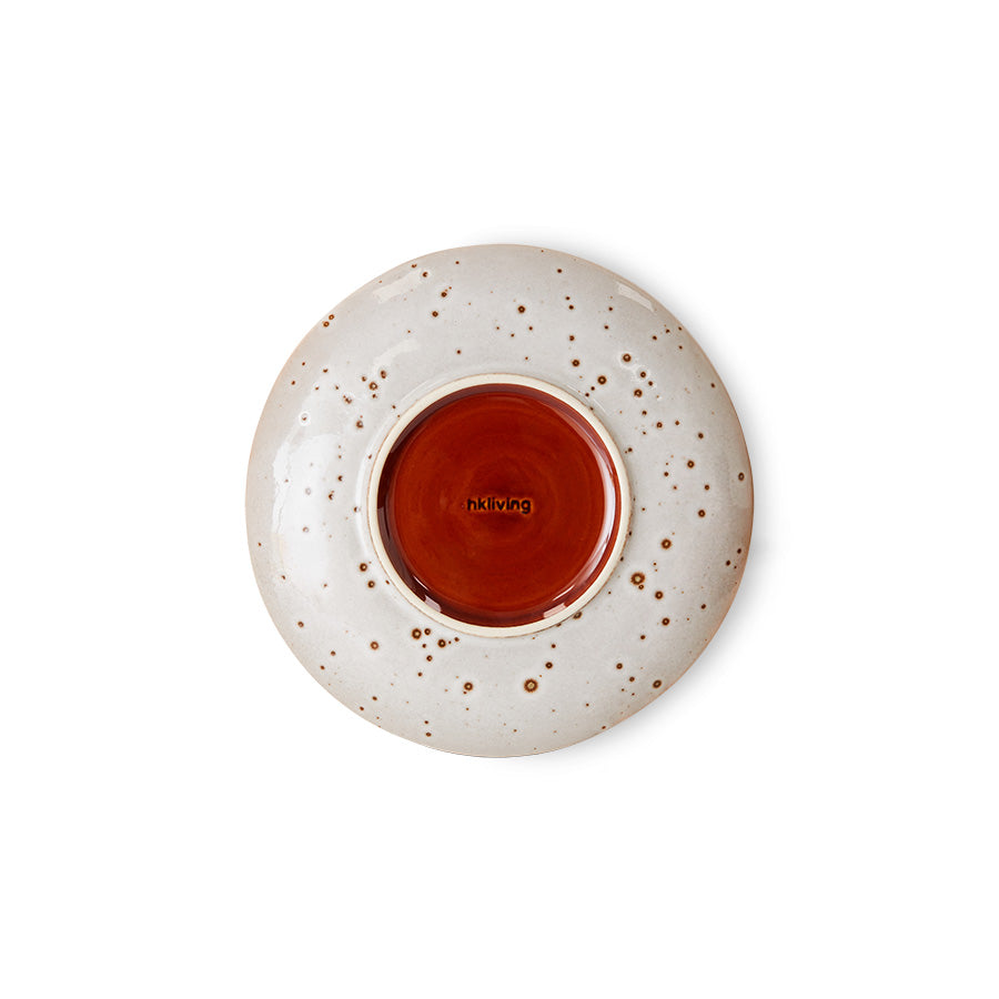 HKliving 70s ceramics: dessert plates lychee, set of 2