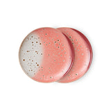 HKliving 70s ceramics: dessert plates lychee, set of 2