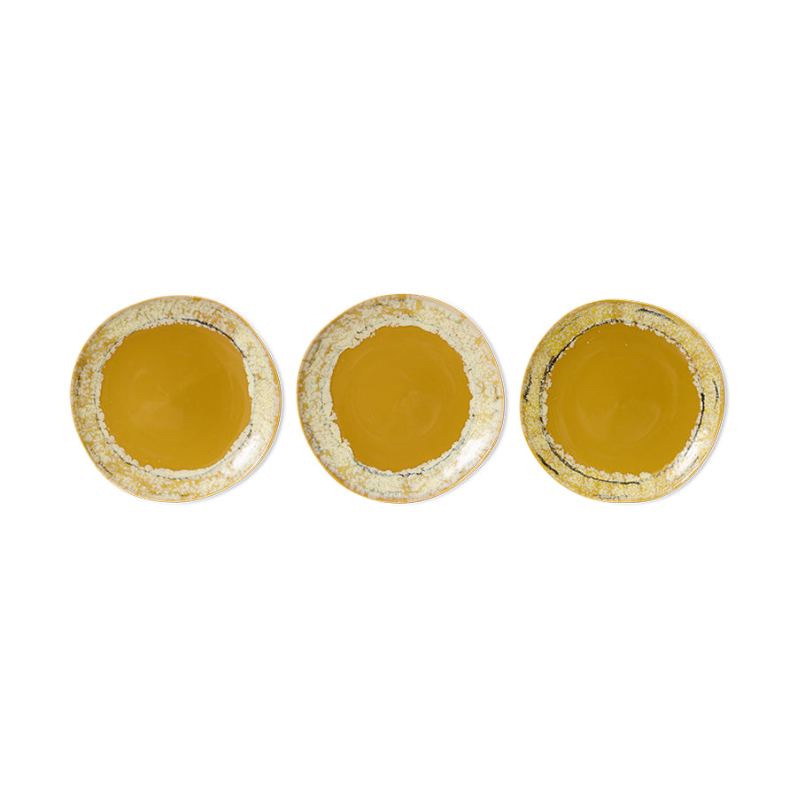 HKLIVING 70s Ceramics: Dinner Plates Paradise, set of 2