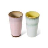 HKLIVING 70s Ceramics: Latte Mugs Fresco, set of 2