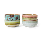 HKLIVING 70s Ceramics: Dessert Bowls Impression, set of 4