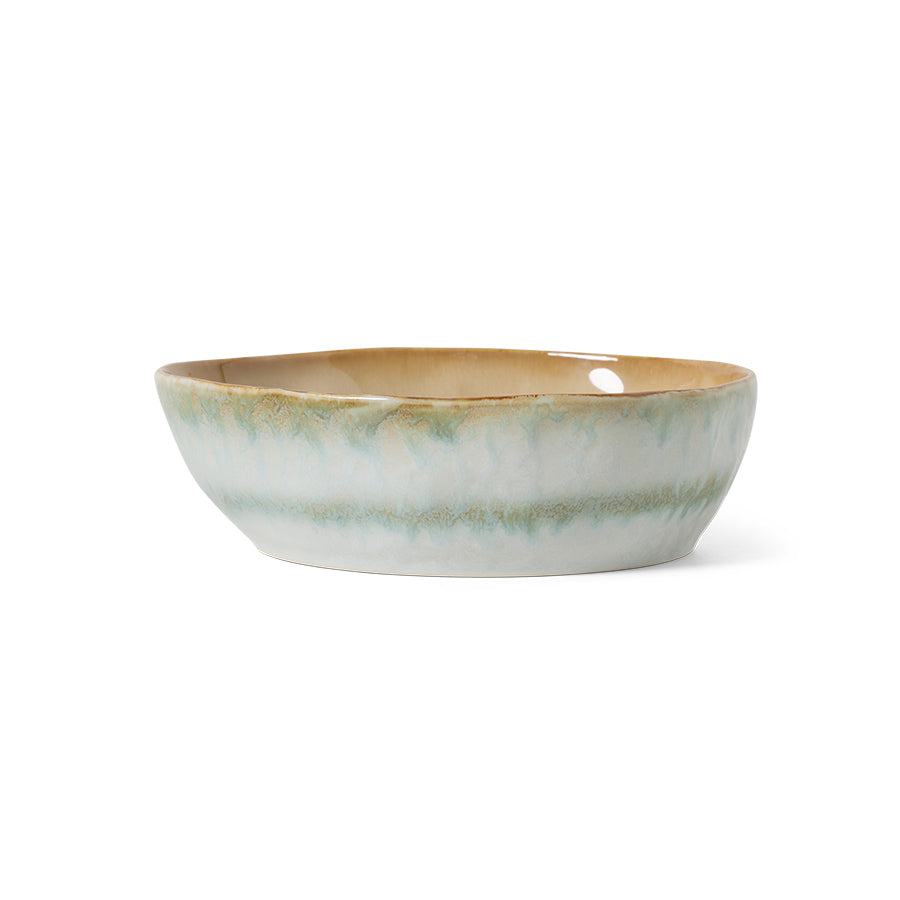 HKLIVING 70s Ceramics: Pasta Bowls Petal, set of 2