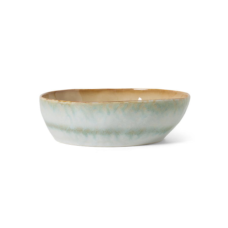 HKLIVING 70s Ceramics: Pasta Bowls Petal, set of 2