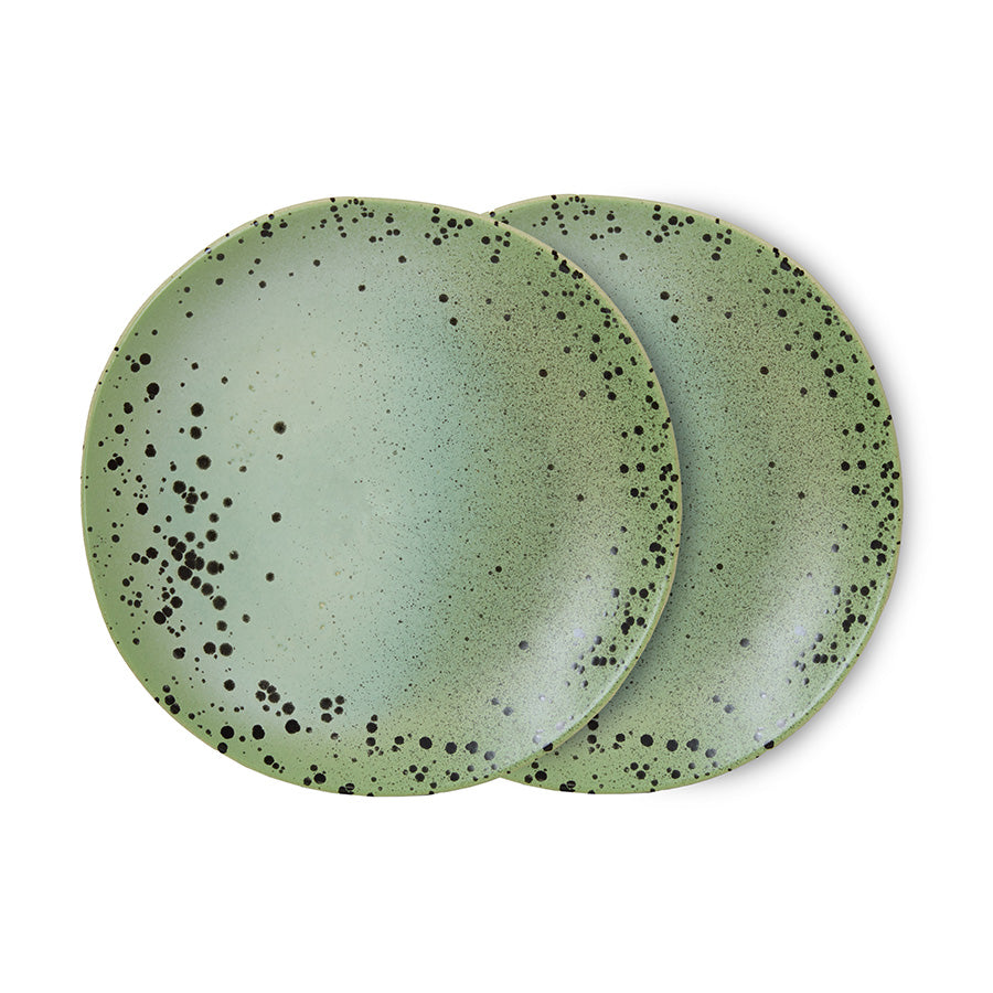 HKLIVING 70s 70s Ceramics: Side Plates Fleck, set of 2