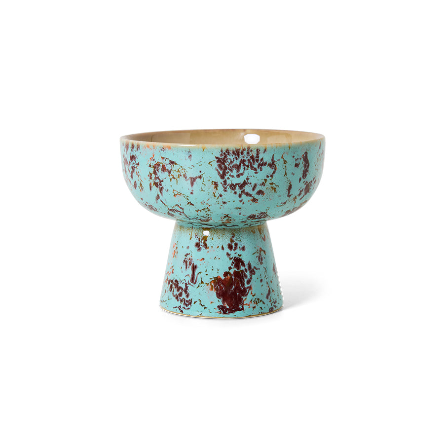 HKLIVING 70s Ceramics: Tapas Bowl On Base Patina, S