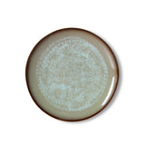 HKLIVING 70s ceramics: dinner plate contrast, set of 2