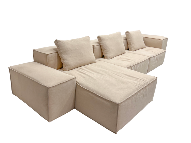 Cloud Right Corner Sofa Beige Linen