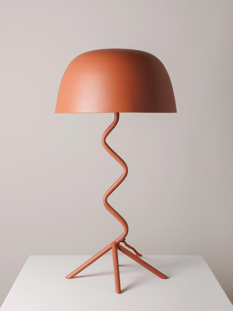 Orange Table Lamp 4 Feet Zigzag