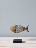 Small Wrapped Up Fish On Metal Base