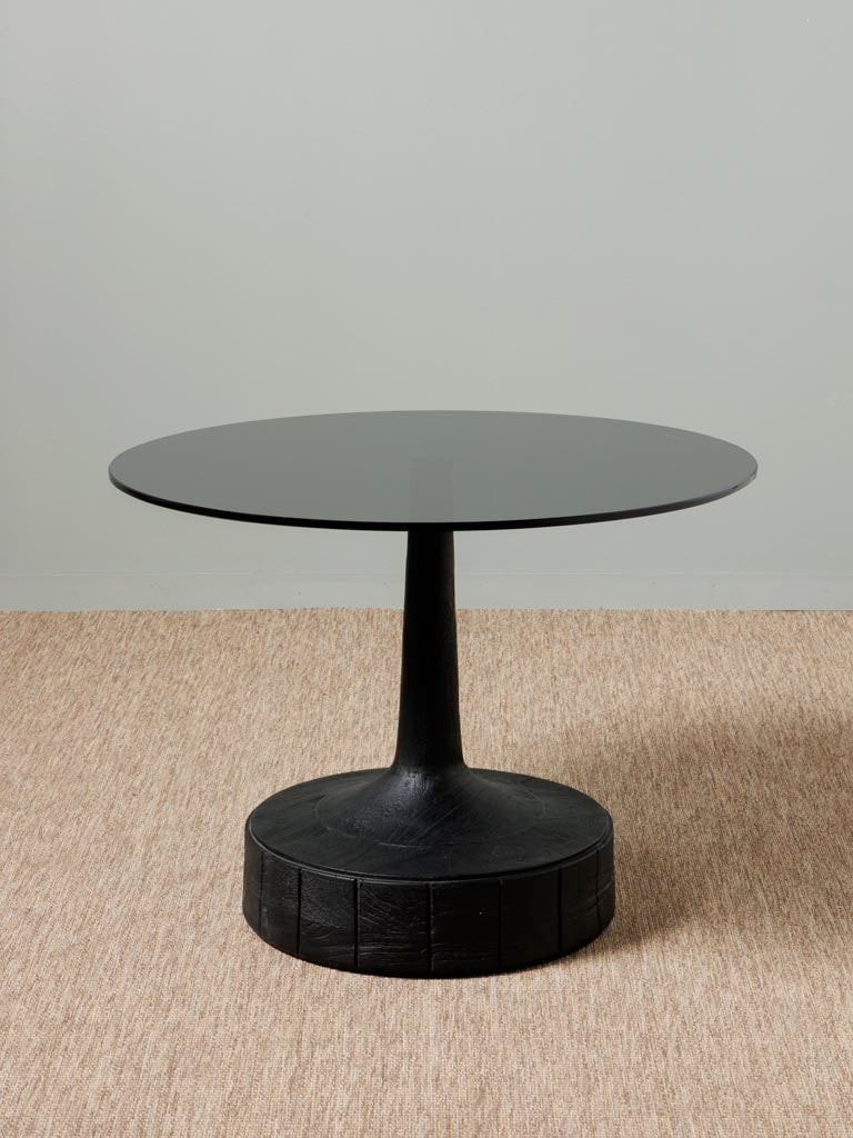 Smokey Glass Coffee Table Stein 60cm