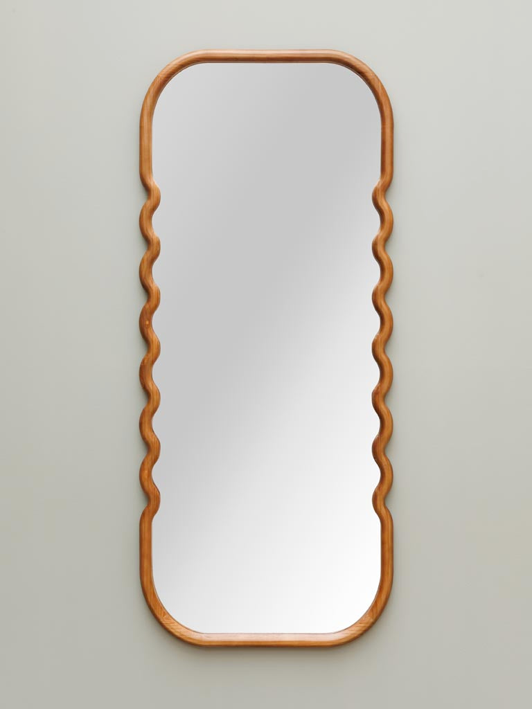 Large Wooden Waves Mirror Swingy