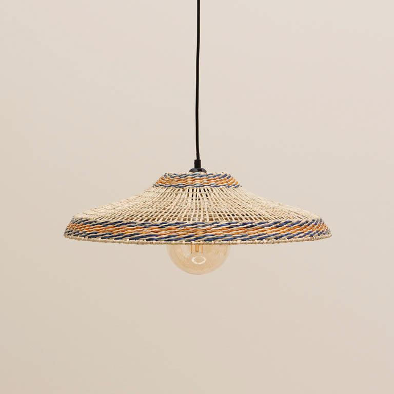 Hanging Lamp Samoa Yellow And Blue Edge