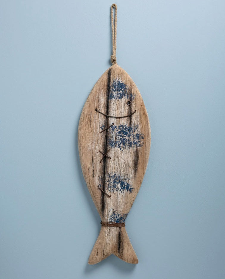 Blue Patina Hanging Fish