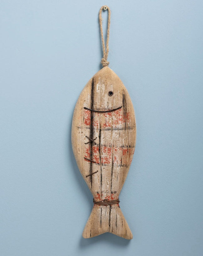 Red Patina Hanging Fish